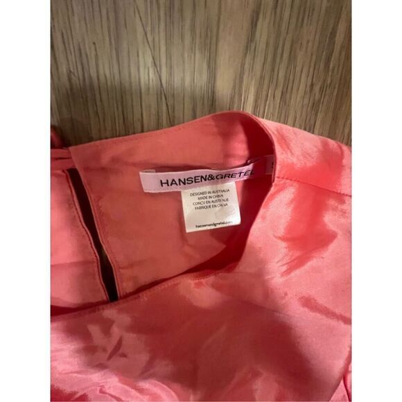 Hansen & Gretel Primrose puff-sleeved Maxi Dress in Watermelon size S NWOT$299 - Picture 9 of 9